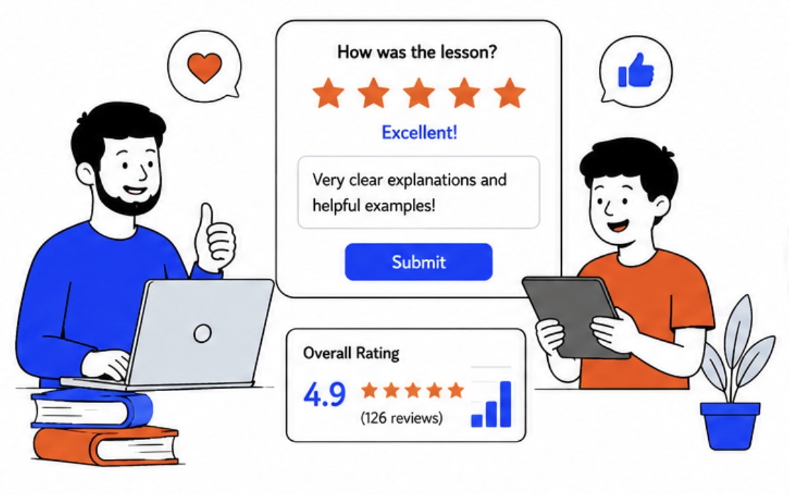 Parent rating a lesson